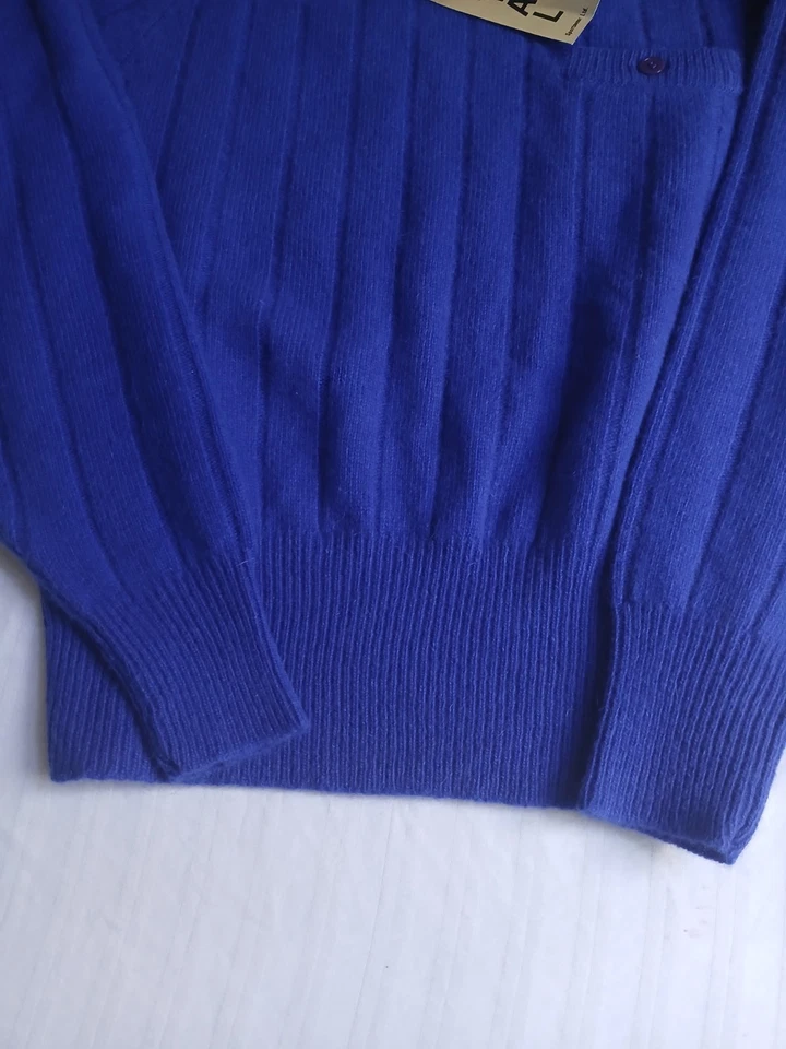 复古水晶毛衣大号羊羔羊毛安哥拉领学院风舒适办公室新品 — 第 4/4 张图片