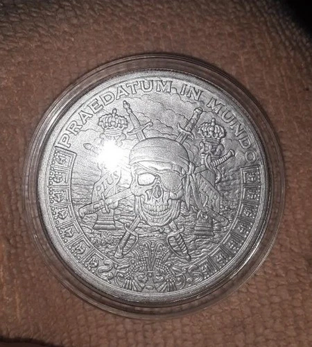 2017 PIRATE'S PLUNDER ONE TROY OUNCE SILVER UNCIRCULATED ROUND #454 OF 1,590