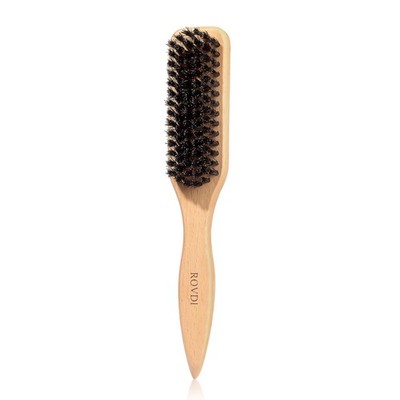 Boar Bristle Slick Back Hair Brush   Wooden Handle Styling Comb for Men  Wome...
