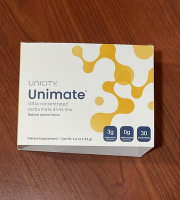 UNICITY UNIMATE LEMON GINGER STICK PACKS - Great Tasting 30-Day Supply