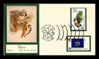 DR JIM STAMPS US COVER MAINE STATE BIRD FLOWER FDC COMBO PASTED ON CACHET