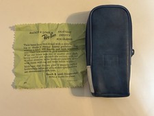 Vintage Ray-Ban Sunglasses Glasses CASE ONLY Original Cleaning Rag Vinyl Zipper
