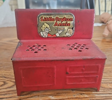 Antique 1920's Little Orphan Annie  Sandy Dog Tin Metal Toy Stove