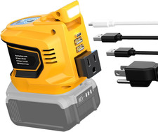 200W Portable Power Inverter Compatible with Dewalt 20V Battery, DC 20V to AC 11