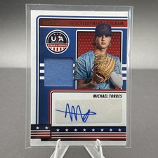 2023 Panini Stars & Stripes Michael Torres Auto Jersey Patch USA Baseball Rookie