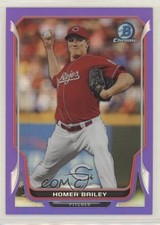 2014 Bowman Chrome Purple Refractor 87/150 Homer Bailey #182 0q1p