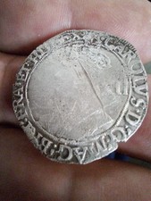Nice Charles I, Silver Shilling Mm Star. 1625-49