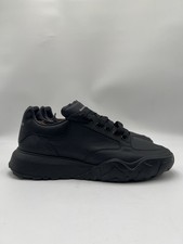 Sneakers Alexander McQueen Court Trainer in pelle di vitello nappa nera taglia 43