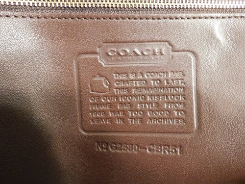 NWT COACH CBR51 LARGE  OVERSIZED KISSLOCK SHOULDER CLUTCH BAG    *FREE SHIPPING - Picture 9 of 11