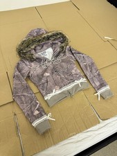 Named collective fitted zipper fur hoodie hood size XS