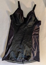 Vintage Crown-ette Nylon  Spandex Bra Girdle Full Slip Body POWER SHAPER 44B