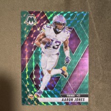 2025 Panini Mosaic Green Mosaic Prizm Aaron Jones #128 Vikings Football