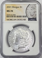 2021 Morgan Silver Dollar 100th Anniversary NGC MS-70