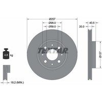 2X Textar 92068503 Bremsscheibe FüR Fiat Alfa Romeo Lancia Punto Doblo Marea