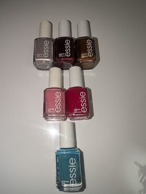 Essie Nail Polish Lot Of 6 Mixed Colors Creme Shimmer Metallic Nail Lacquer...