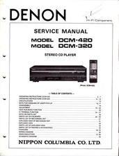 Original Denon DCM-420 / 320 Service Manual w. Fold-out Schematics and Diagrams