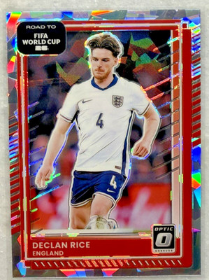 2025-26 Donruss Road to FIFA World Cup Declan Rice #66 Cracked Ice England