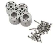 Treal Hobby 7075 Aluminum Extended Wheel Hex Hubs for Traxxas® TRX4-MT™ (Silver)