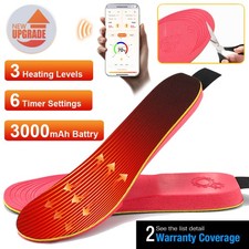 1 Paio Solette Riscaldate Batteria Ricaricabile 3000mAh, Controllo APP, 3 Impostazioni Calore