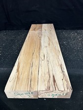 2pc Thick Spalted Hard Maple Billets -Wood Lumber 30" x 4 1/2 " x 2"