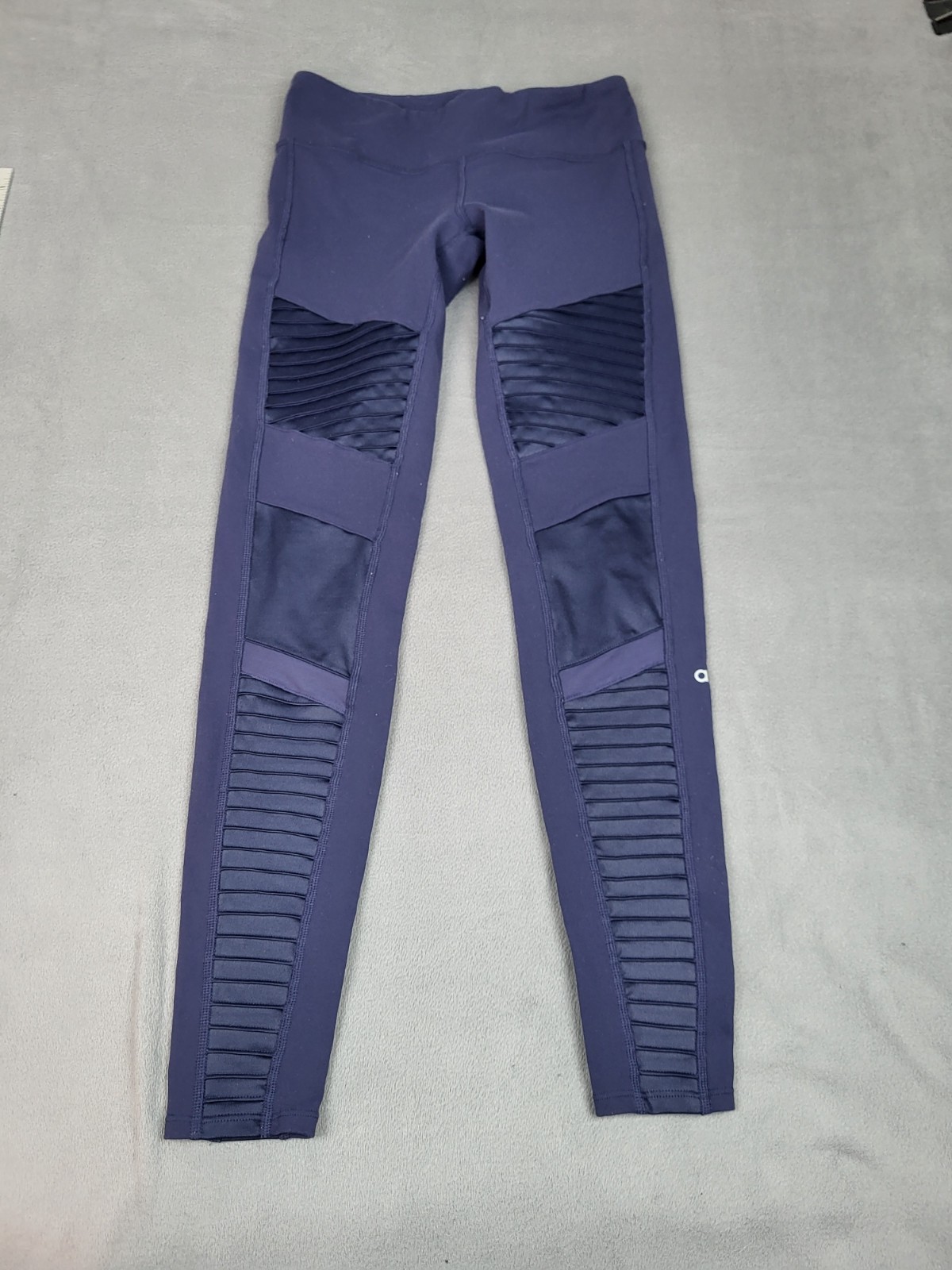 Alo Yoga Womens Lightweight Stretch Purple Gym Leggings Small Athleisure