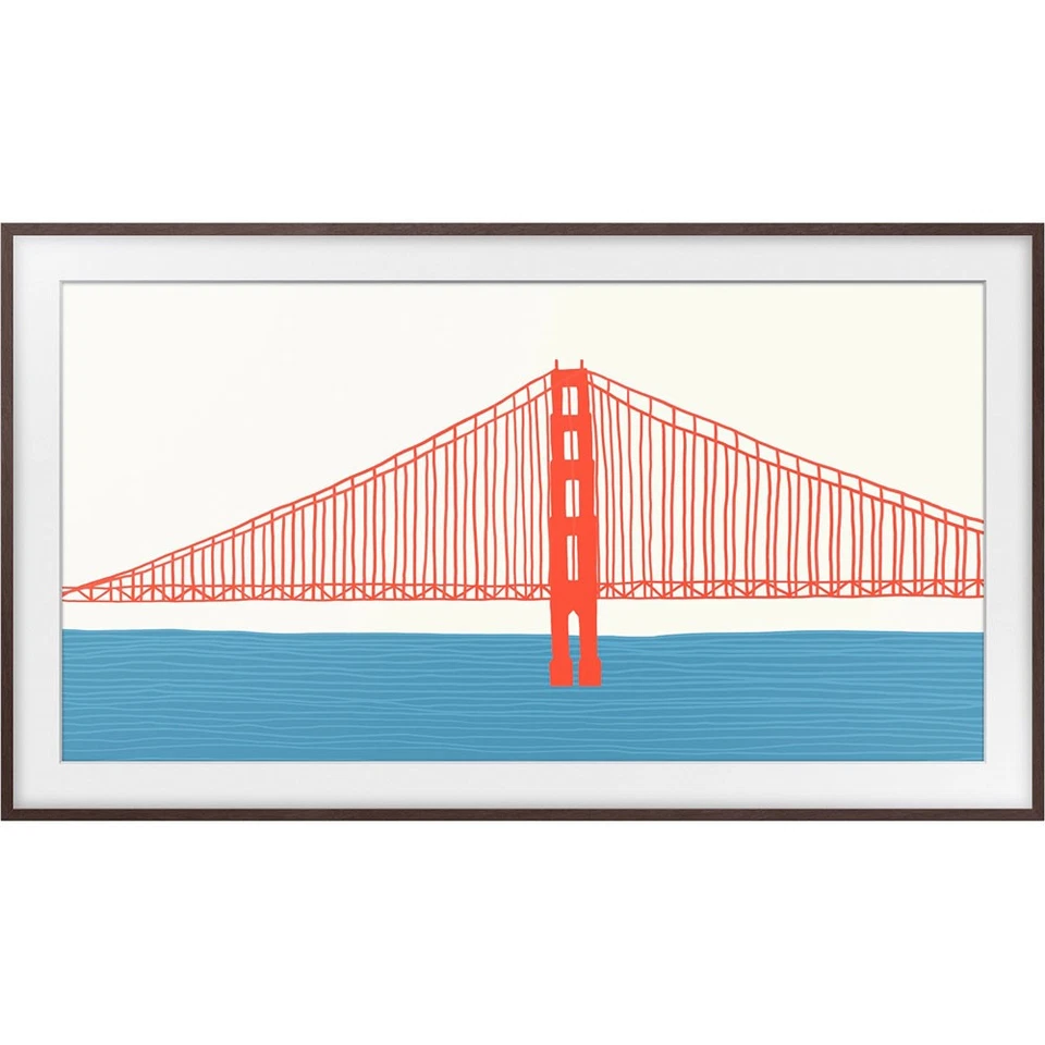 Samsung 50" The Frame Customizable Bezel - Modern Brown VG-SCFA50BWBZA - Open Bo