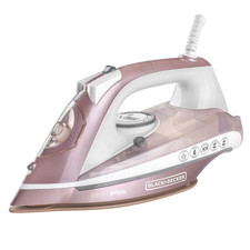 BLACK+DECKER Pearl Glide Steam Iron 1200W Ceramic Soleplate Rose