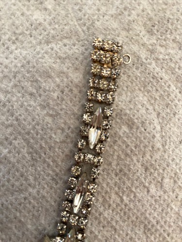 Beautiful Sparkling WEISS Bracelet Diamante 1950's Rhinestone Bracelet Starburst - Picture 5 of 13