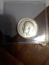 1933 Great Britain Silver Shilling Coin Almost Uncirculated George V Ruler Nice 