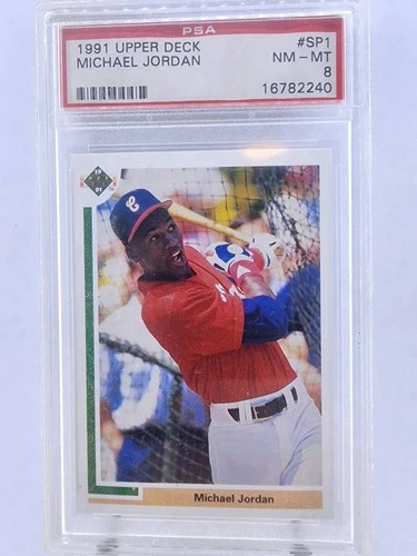 1991 Upper Deck Short Print Michael Jordan #SP1 Graded By PSA 8