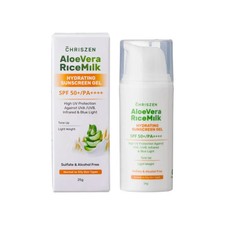 Chriszen 98 Aloe Vera  Rice Milk Hydrating Sunscreen Gel 25G