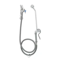 T&S Brass B-0678 Wall Mount Bed Pan Washer w/ Angled Loose Key Stop