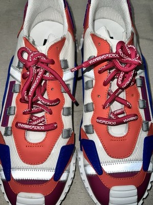 Dolce & Gabbana NS1 Low-Top Sneakers White/Blue/Pink Size 45  display picture 2