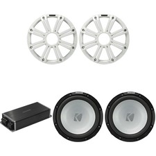 Kicker Marine KPX500.1 Powersports Amp  2 12" Free Air 4 Ohm  White Grill...