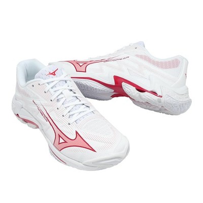 E*z様 Mizuno Wave Lightning Z6 ホワイト/レッド Mizuno Wave Lightning Elite White Red Women Unisex Volleyball