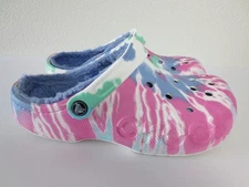 Crocs Clog Faux Fur Women's Size 10 Men's 8 Rainbow