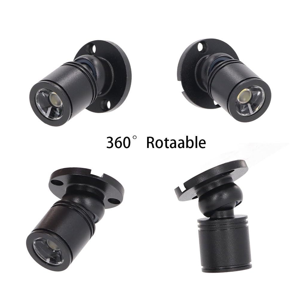 Mini-spot LED dimmable 12V 1.5W encastrable orientable blanc chaud 3000K