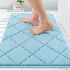 OLANLY Memory Foam Bath Mat 30x20, Ultra Soft and Absorbent Bathroom Rugs, Ma...