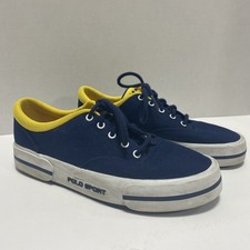 Vintage 90s Polo Sport Ralph Lauren Canvas Sneakers Size 8.5