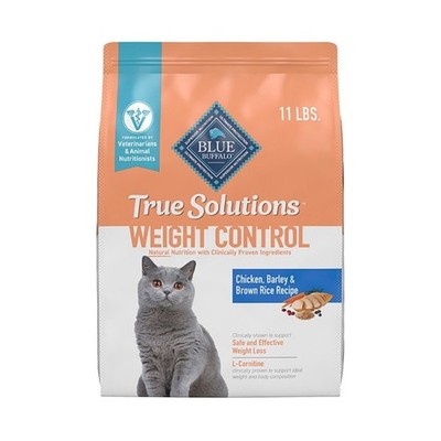 Blue Buffalo True Solutions Adult Dry Cat Food - Natural, Chicken 11 Lb NEW