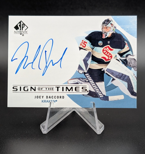 AUTO 24-25 Upper Deck SP Authentic JOEY DACCORD Sign of the Times Seattle Kraken