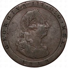 1813 Isle of Man George III 1 Penny Coin – Copper