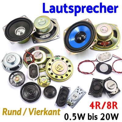 0.5W-20W 4 Ohm/8 Ohm Elektronik Audio magnetische Typ Lautsprecher 55 Modelle