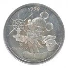1990 Mickey & Pluto Silver Art Round *5329