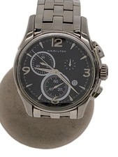 HAMILTON quartz watch/analog/-/BLK Authentic From Japan