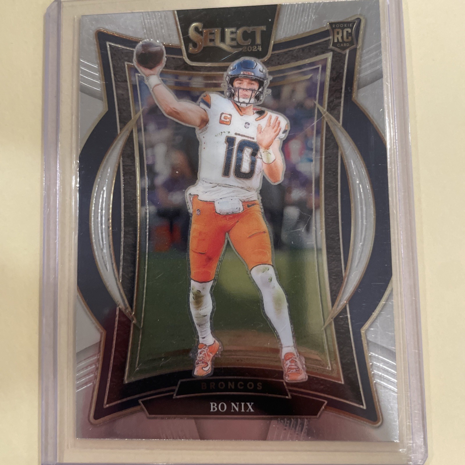 Bo Nix 2024 Select Concourse Silver Prizm Die Cut #30 Rookie RC