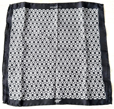 Omega Spectre 007 James Bond Silk Pocket Square Handkerchief Bond Coat of Arms