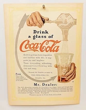 1912 COCA COLA AD Mr Dealer ADVERTISEMENT Campaign SODA JERK Atlanta GA Vtg COKE