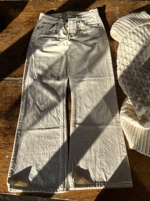 Rag And Bone Maya High rise Cropped Flair Cream Organic Sz 24 Perfect Condition