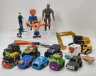 Vintage Lot 80s 90s Random Cars/Toys Action Figures GI Joe Crash Bandicoot TMNT